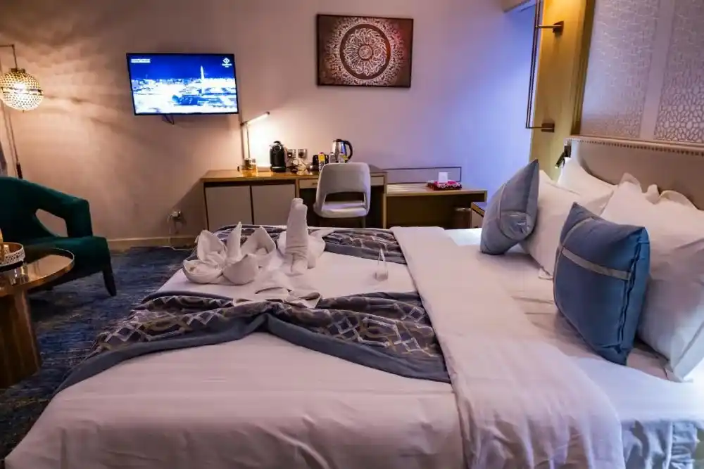 Hôtel Waqf Othman bin Affan médine chambre parentale