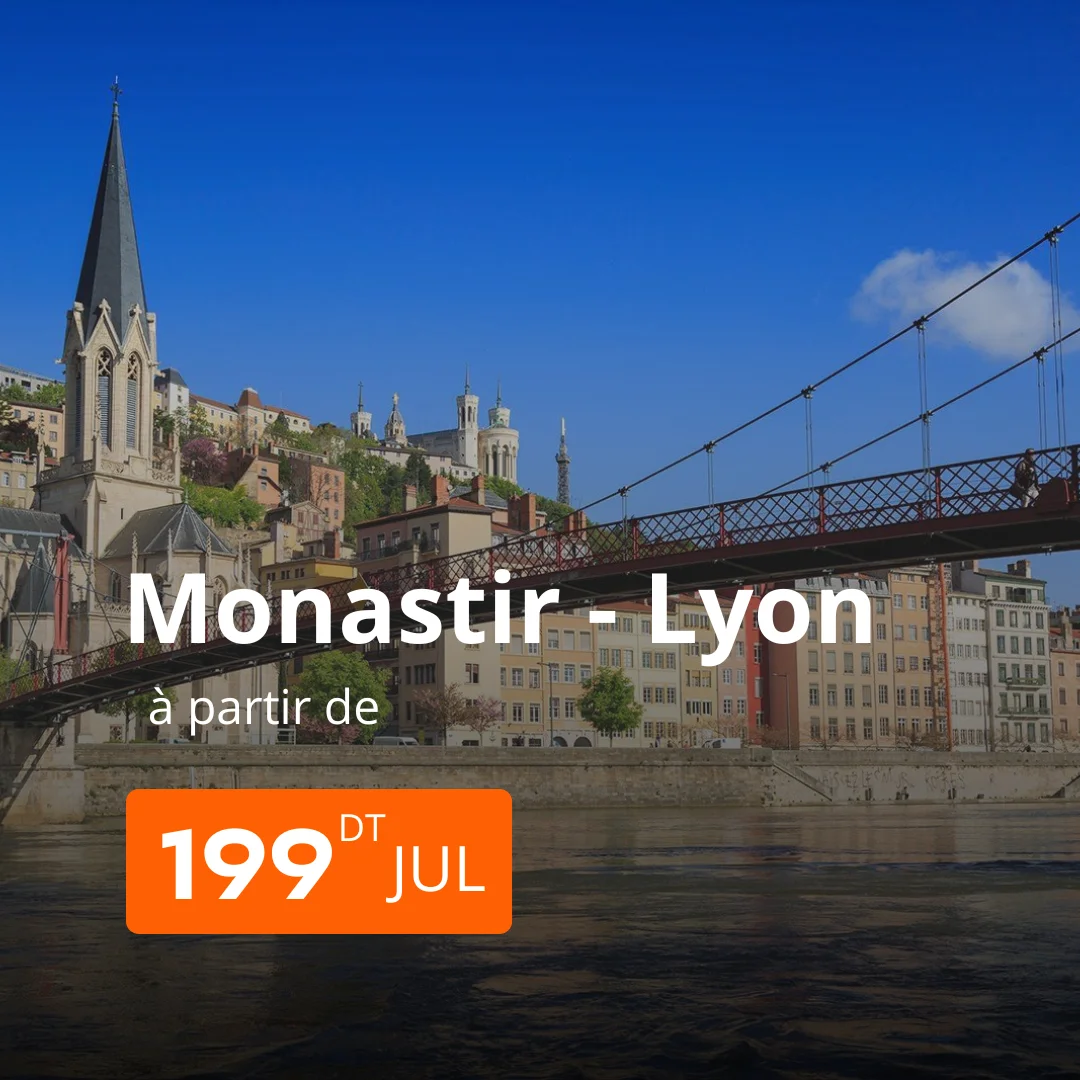 Billet direct Monastir Lyon