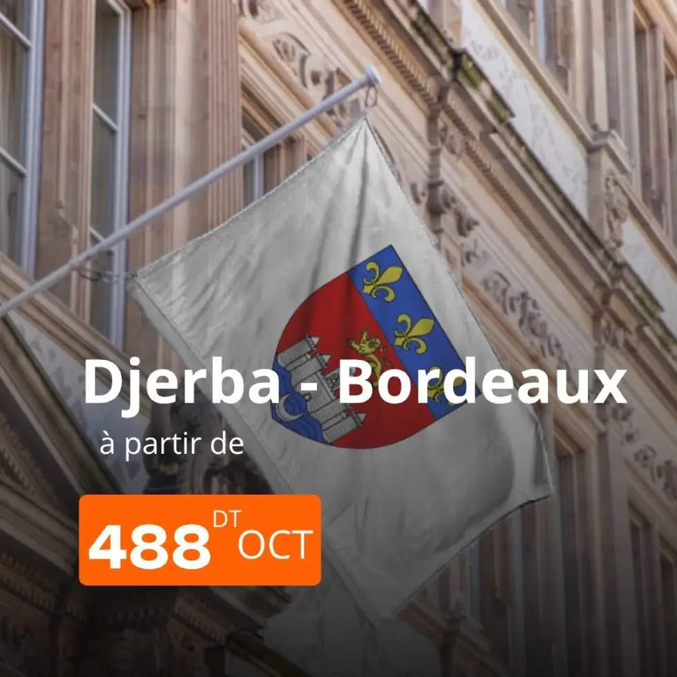 VOL PAS CHERE Djerba-Bordeaux-NOUVELAIR