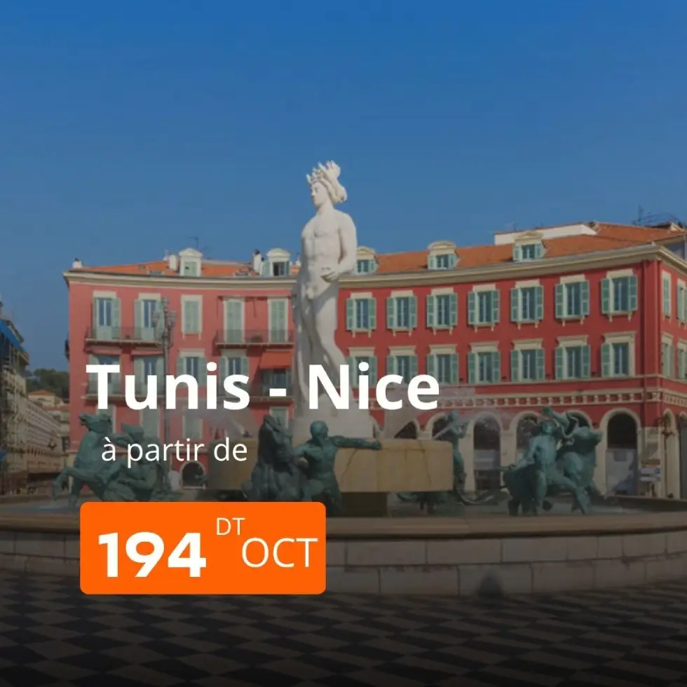 billet direct Tunis Nice